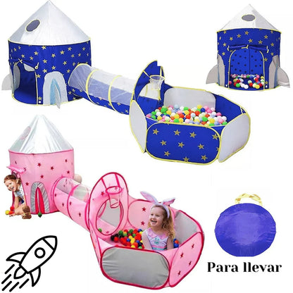 Túnel Carpa y Piscina + 100 pelotas